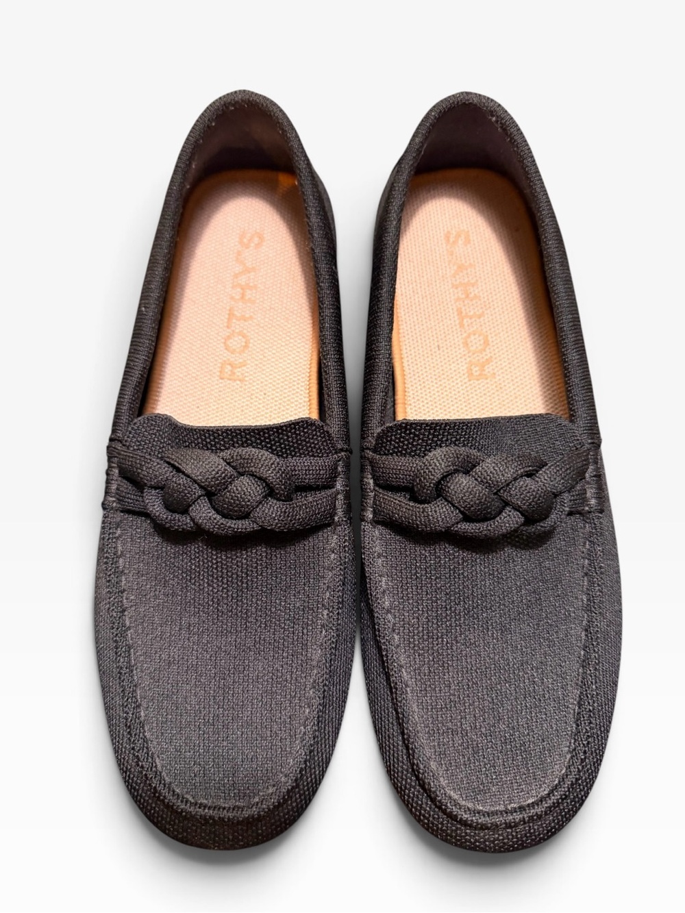 Rothy's Women's Braided Penny Loafers in Charcoal